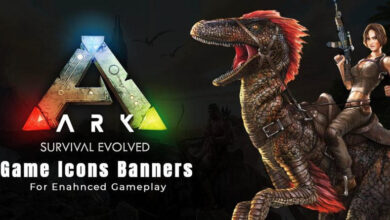 ark: survival evolved (2017) game icons banners