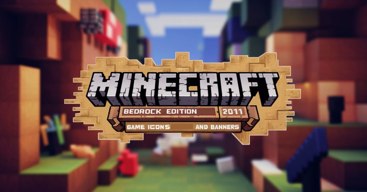 minecraft: bedrock edition (2011) game icons banners